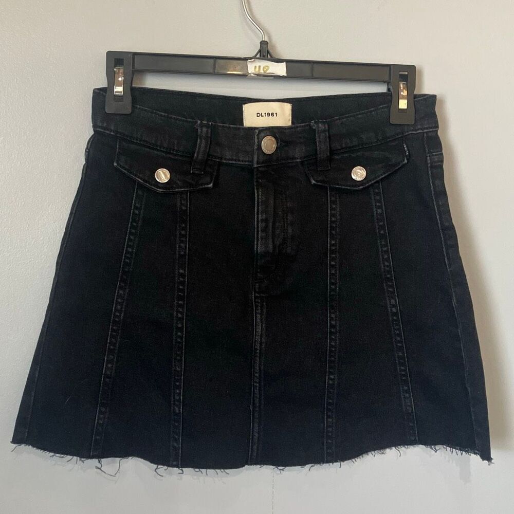 DL1961 Jenny Mini Skirt Night Shade Size 16 Girls Denim Raw Hem #780